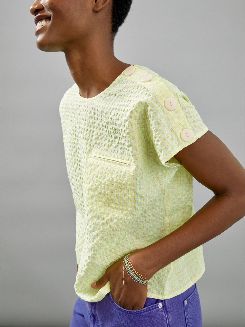 Anthropologie Corey Lynn Calter Ace Neon Top